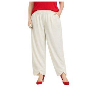 Women’s Corduroy Pants Elastic Waist Tulip Hem Size XL